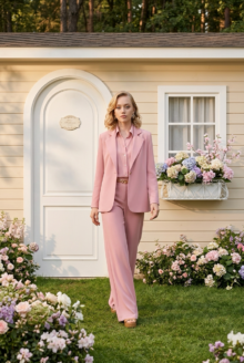 Blazer recta rosa palo - Thumbnail Image 2